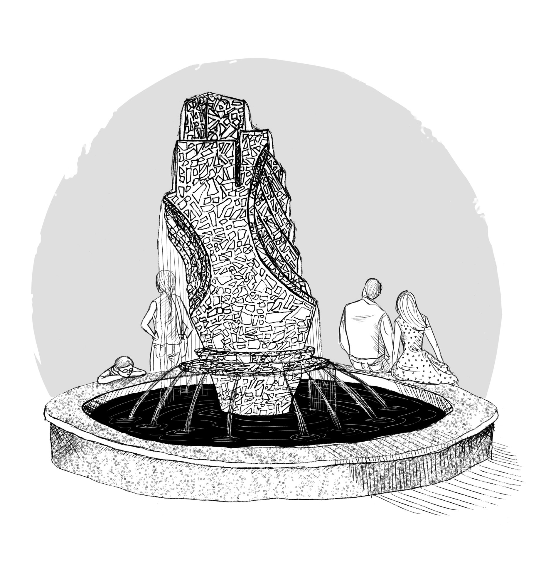 The Fountain in Central Circle • Abigail Kraft